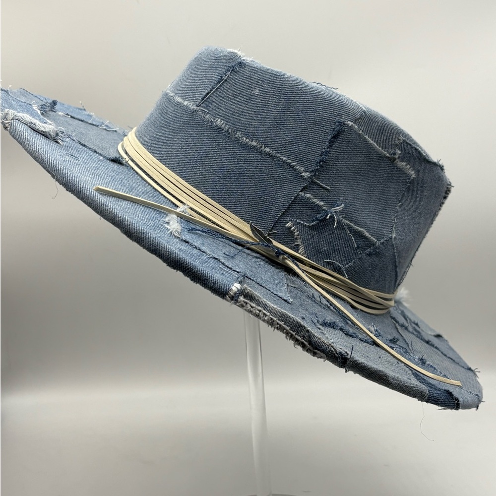 Distressed Patchwork Denim Rancher - Picture 5 of 7